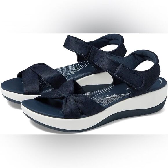 Clark’s Arla Shore‎ navy sandal NWT in box - Picture 1 of 11